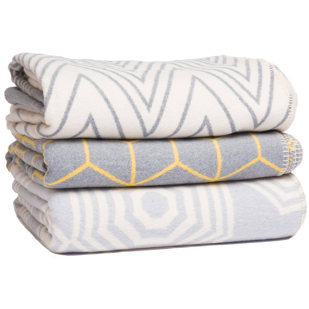 Atlantic Blankets Grey Parasol Single Size Throw Bed Blanket