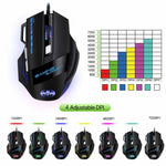 7200 dpi RGB Lighting Luminous Gaming Mouse 7-key Office Computer Mouse LED Gaming