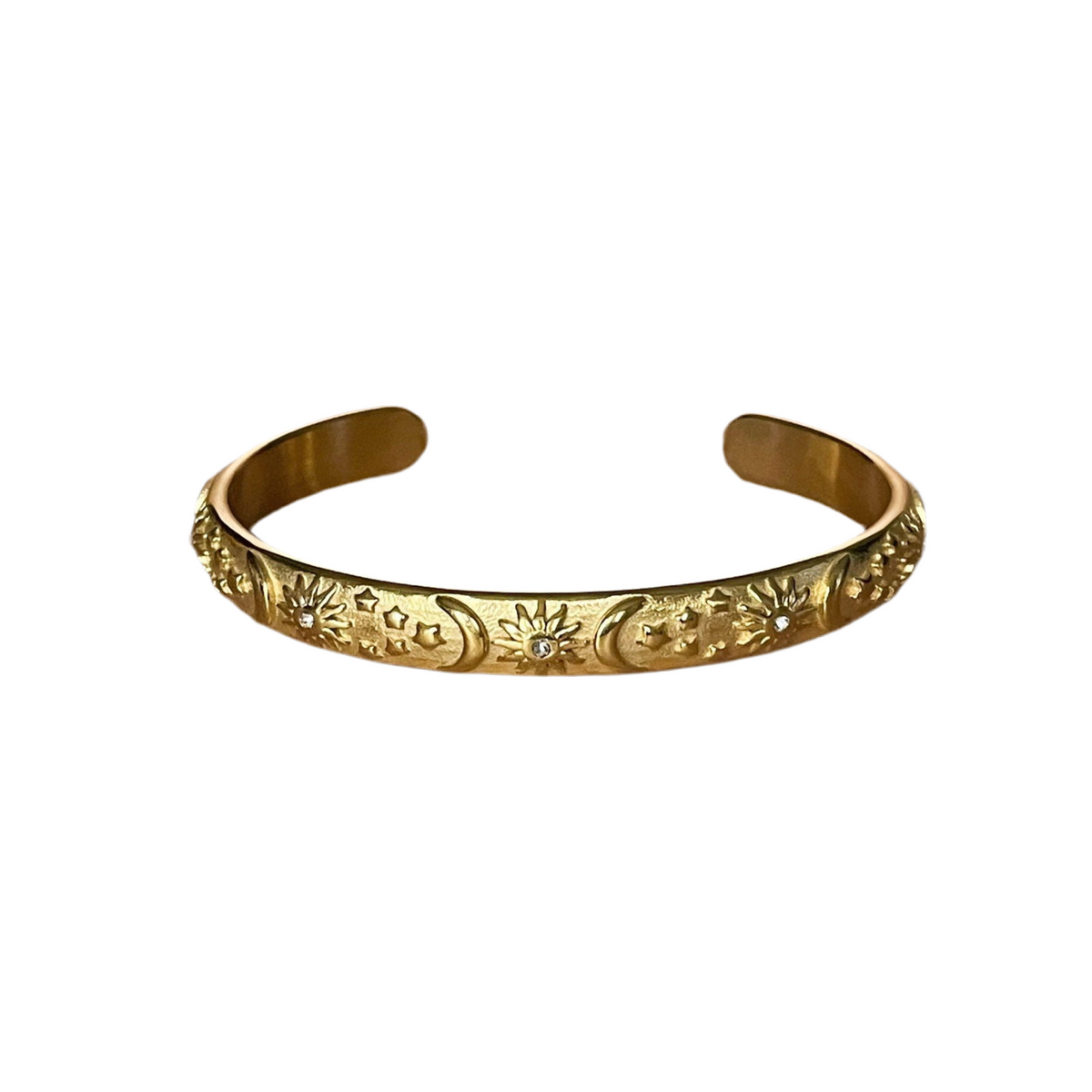 Helia Luxe 18k Gold Plated Celestial Bangle
