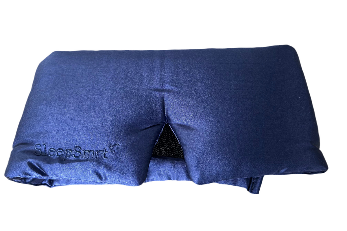 Blackout Silk Sleep Mask - 100% Pure Silk Ultra Soft Adjustable Strap for Deep Sleep & Total Comfort