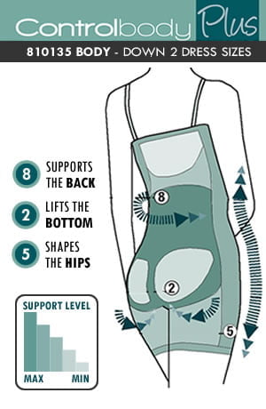 Control Body 810135 Shaping Slip Nero Black