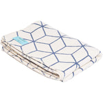Atlantic Blankets Navy & Cream Geometric Single Size Throw Bed Blanket