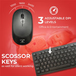 2.4GHz Wireless Keyboard And Mouse Set UK USB Dongle For PC Laptop Full-Size NEW