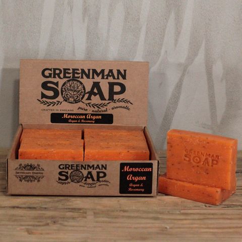Moroccan Argan Greenman Soap Slice 100g