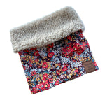 Retro Bloom Faux Sherpa Fleece Dog Snood