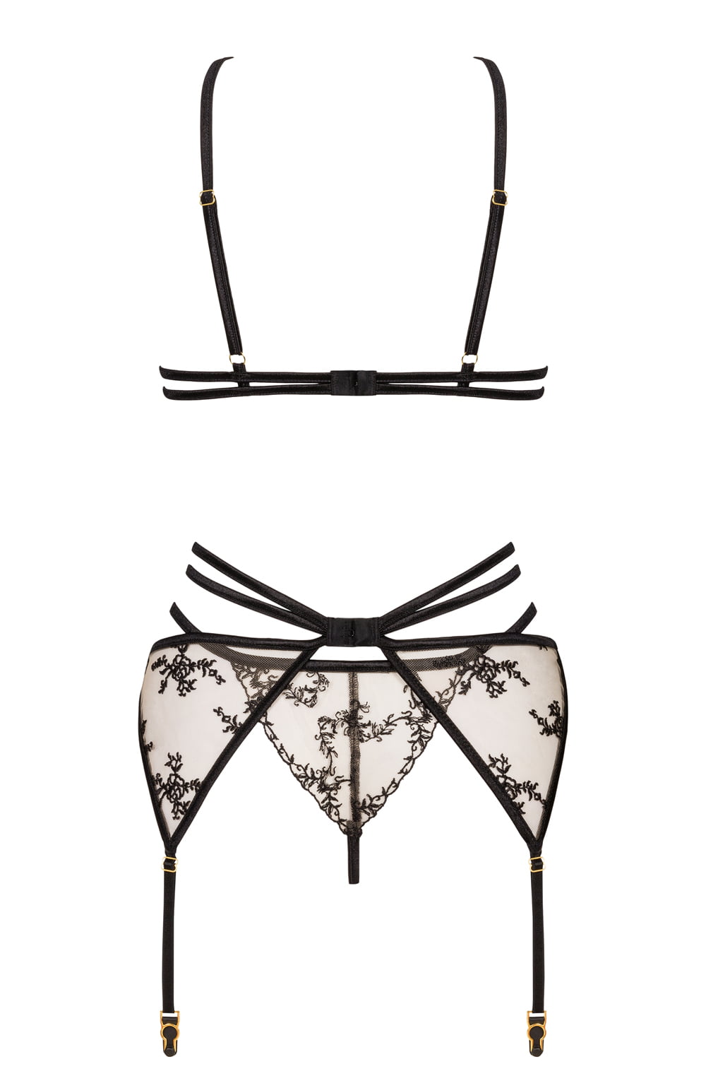 Beauty Night BN6691 Aisha 3 Piece Lingerie Set Black