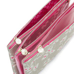 'Amy' 3 in 1 Large Makeup Wallet in Floral Sage