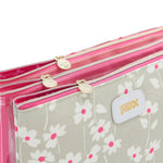 'Amy' 3 in 1 Large Makeup Wallet in Floral Sage
