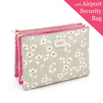 'Amy' 3 in 1 Large Makeup Wallet in Floral Sage