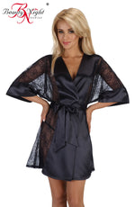 Beauty Night BN6424 Stephanie Dressing Gown Black