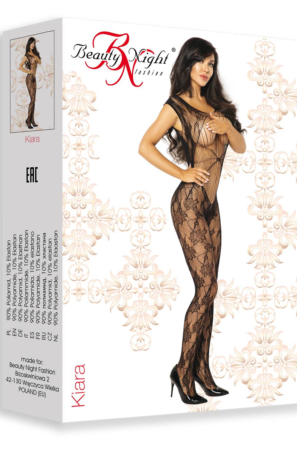 Beauty Night BN6591 Kiara Bodystocking Black