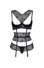 Beauty Night Lillie Open Bra Erotic Lingerie Set Black