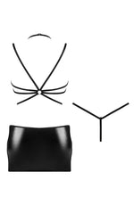 Beauty Night Eclipse Erotic Wet Look Black Dress