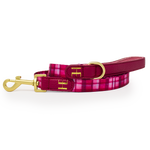 Rose Berry Plaid - Adjustable Dog Harness (XXS-XS)