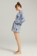 Nudea The Classic Boxer French Navy Stripe Nightwear Shorts