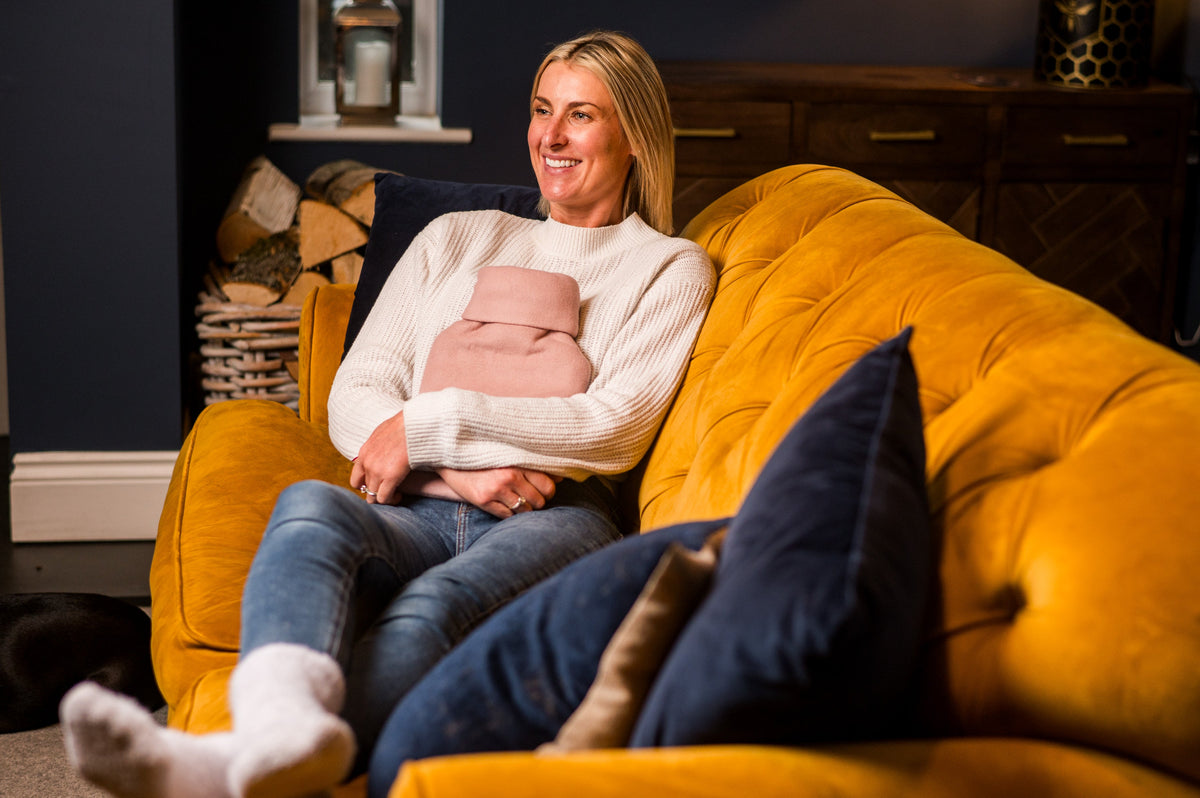 Pink Organic Cotton 2 Litre Hot Water Bottle