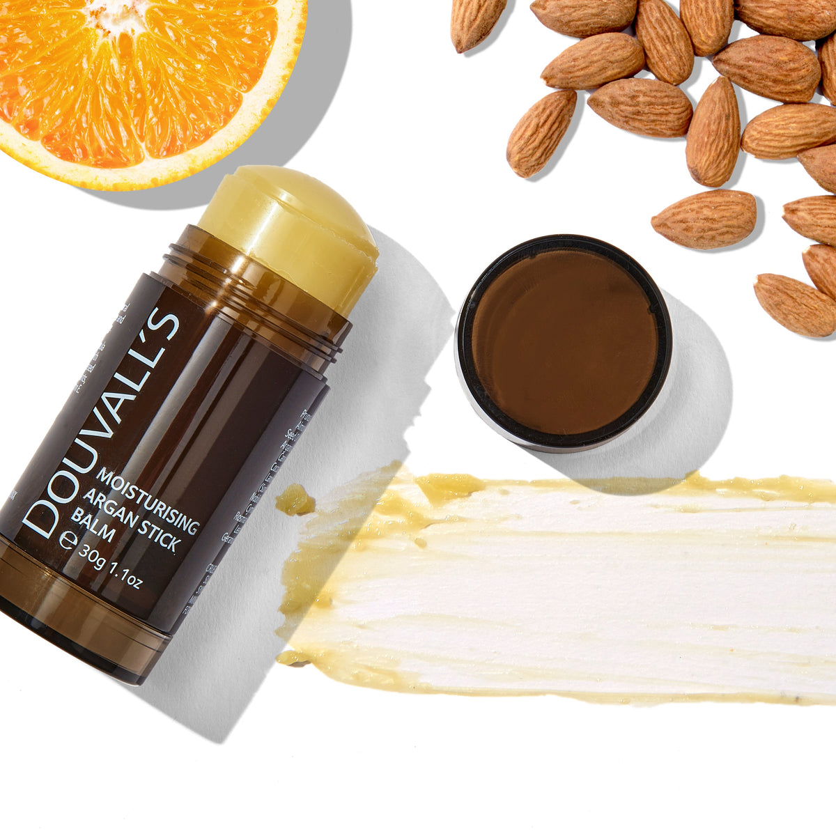 Douvall's Argan Roll On Multi Balm 30g | Clear Balm | Instant Hydration for Radiant Skin | 2 Scent Options