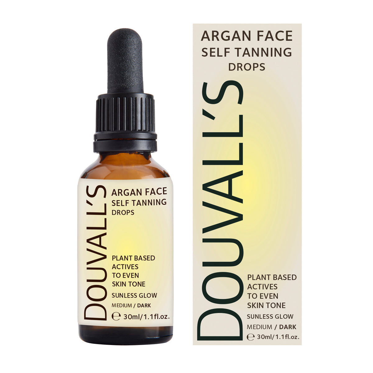 Douvall's Argan Self Tanning Face Drops 30ml | Semi-permanent Self tanning drops