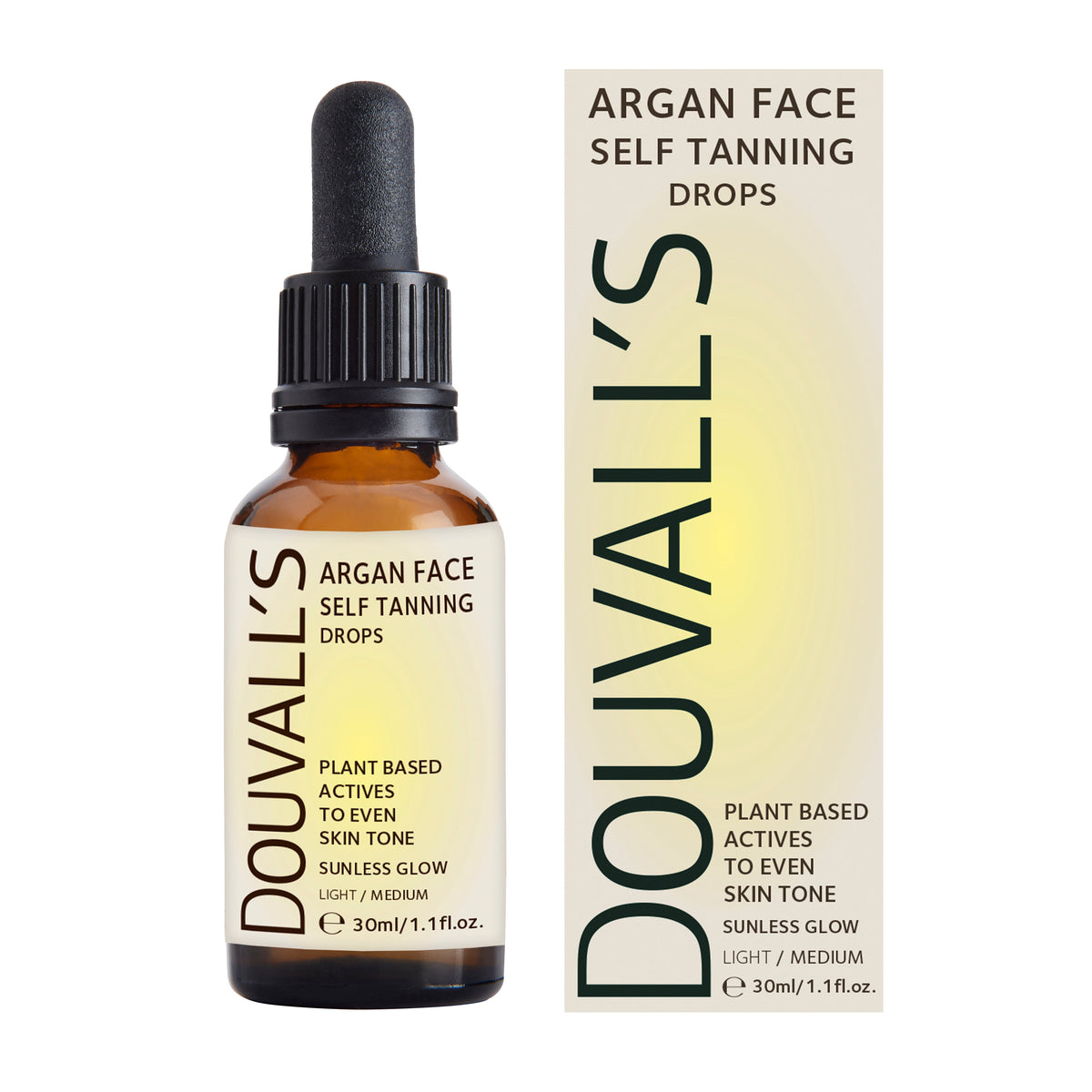Douvall's Argan Self Tanning Face Drops 30ml | Semi-permanent Self tanning drops