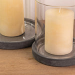 Amalfi Grey Large Hurricane Lantern Candle Holder