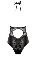 Beauty Night BN6551 Delilah Wet Look Teddy Black