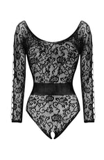 Beauty Night Dinora Lace Crotchless Teddy One Size Black