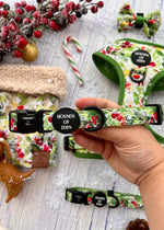 Winter Spruce & Berries Faux Sherpa Fleece Dog Snood