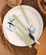 Cutlery Sets Stainless Steel Olive Green ABS Handle