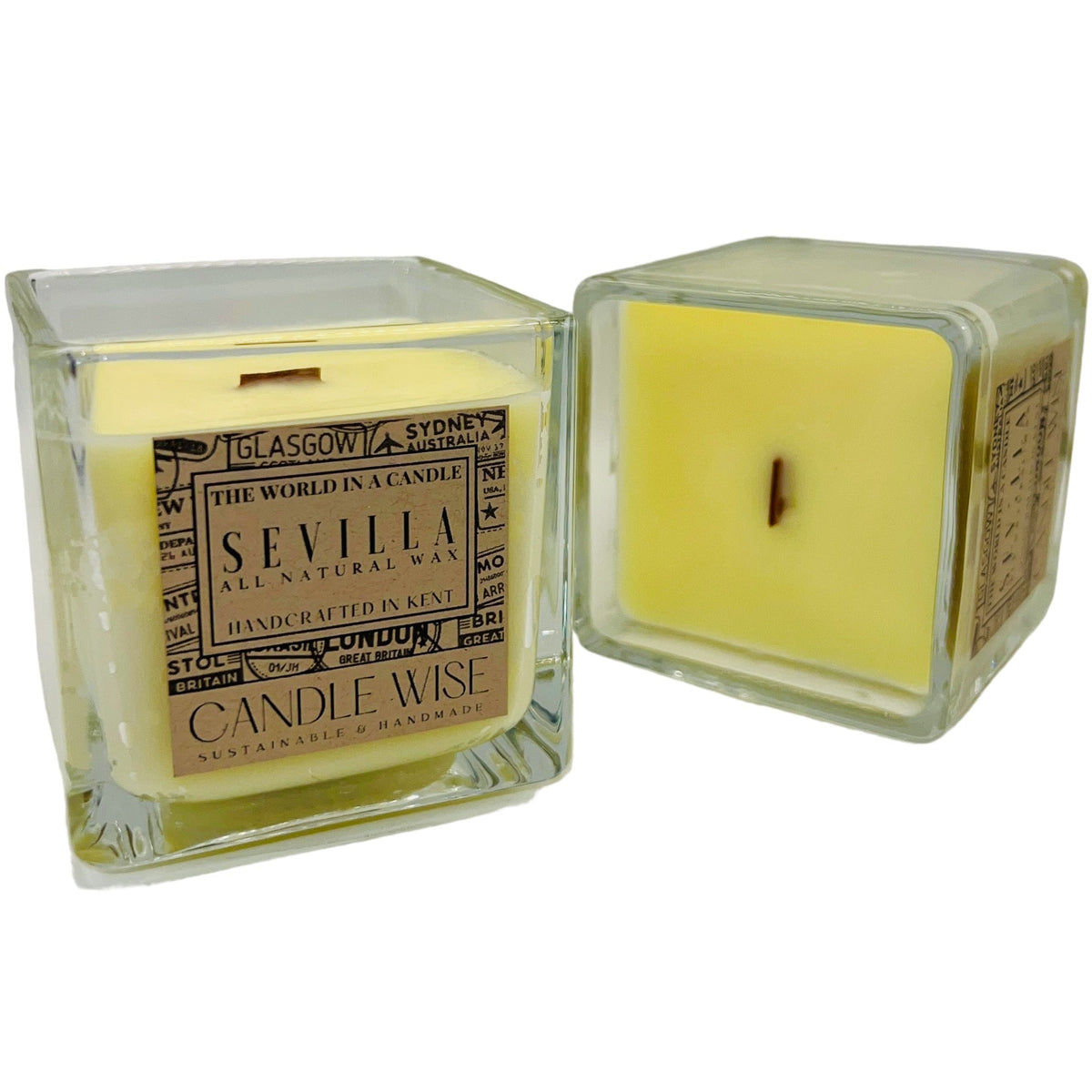 Candle Wise Sevilla Large Scented Candle | Citrusy and Refreshing