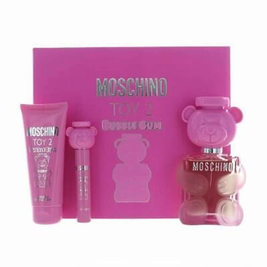 Moschino TOY 2 Bubble Gum Gift set 100ml EDT + 100ml Body Lotion + Mini
