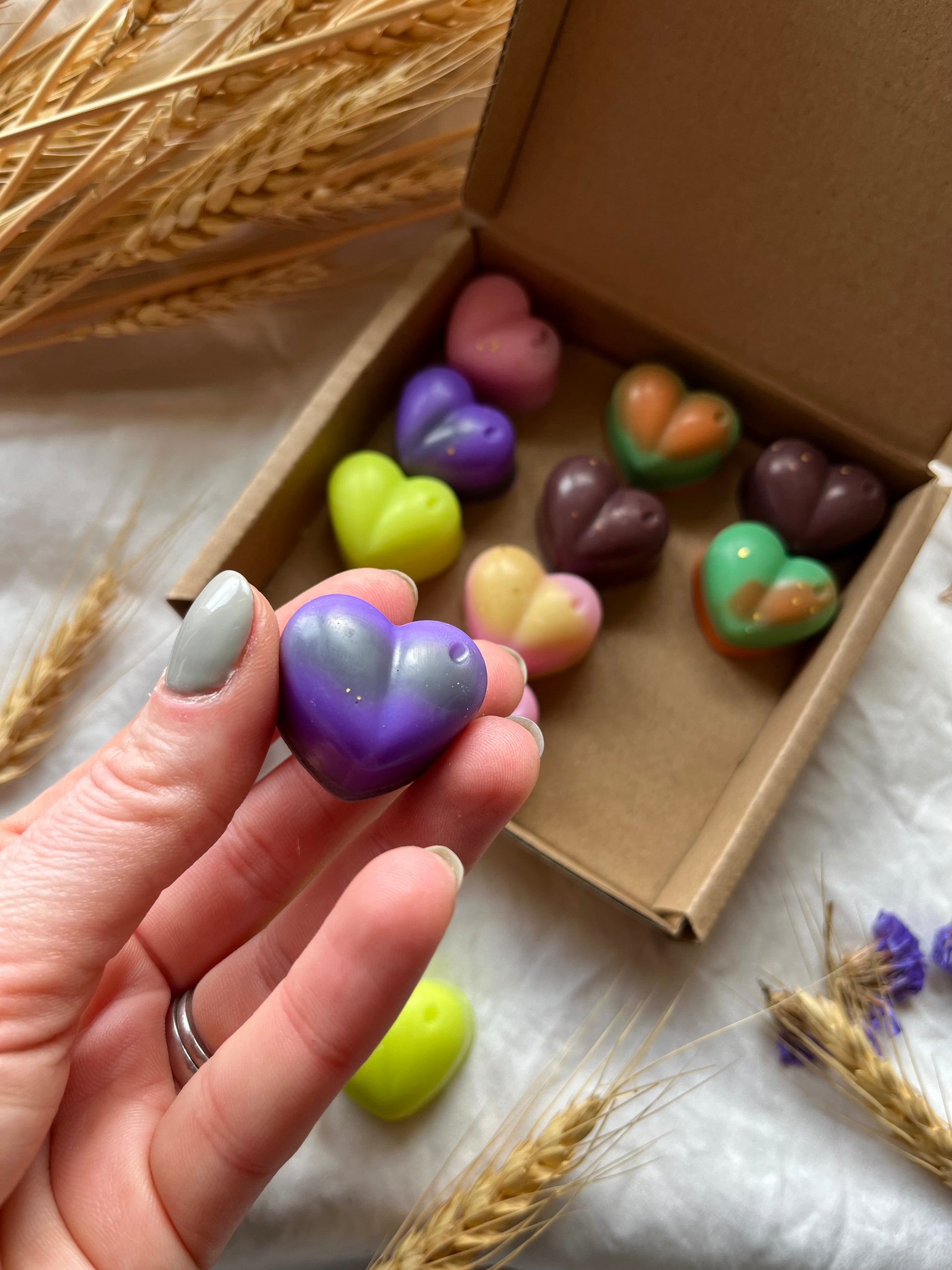 12 Heart Mixed Box of Hearts Gift Set | JM Inspired - ScentiMelti Wax Melts UK