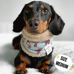Autumn Blossom Faux Sherpa Fleece Dog Snood