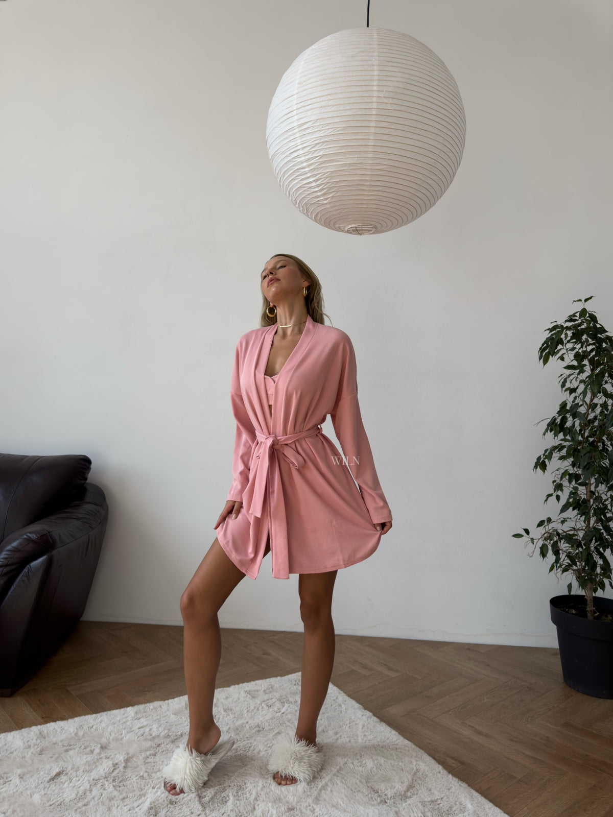 PEACE 3-Piece Loungewear Set Blushed Peony