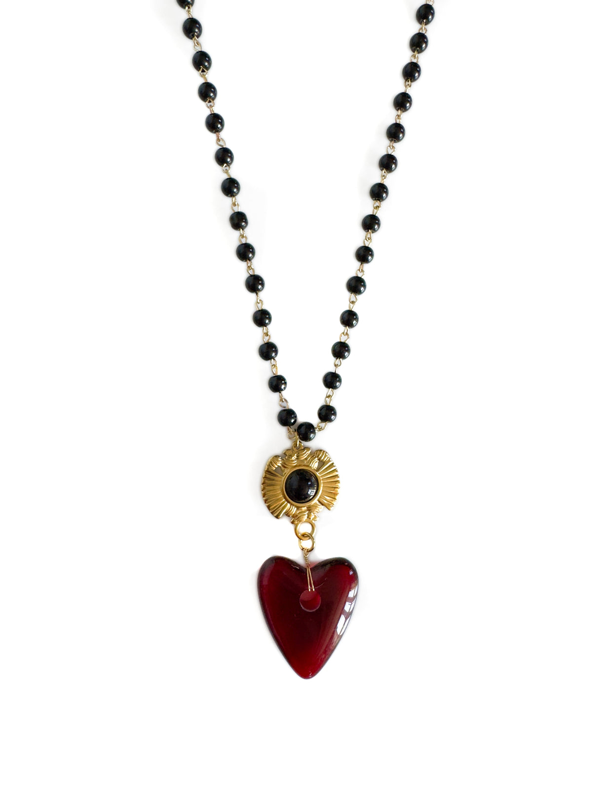 Scarlett Luxe 18k Gold Plated Baroque Heart Necklace