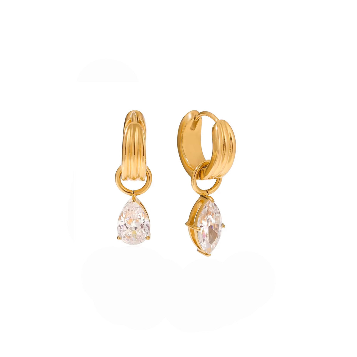 Aster Luxe 18k Gold Plated Mismatch Earrings