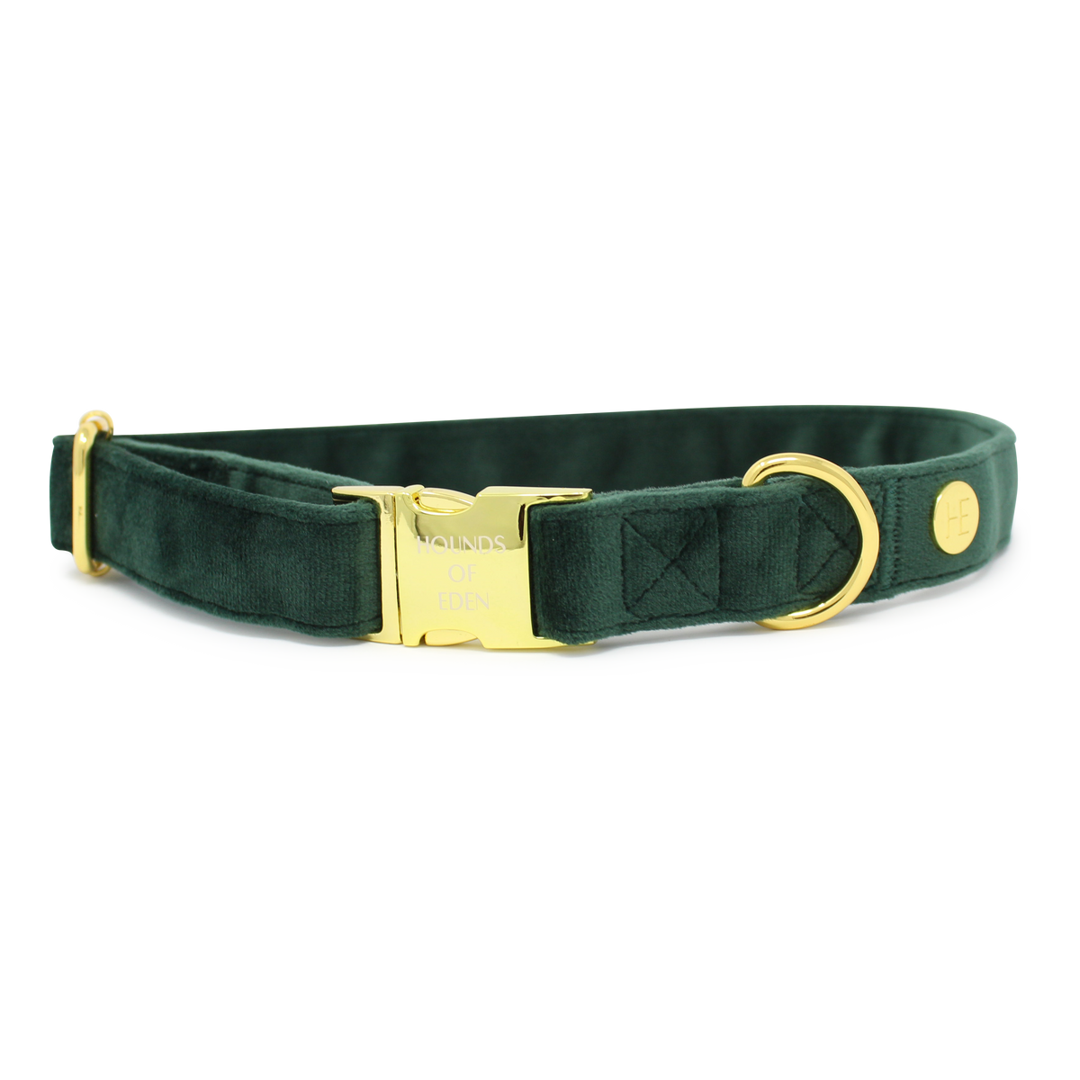 Olive Green Velvet Dog Harness