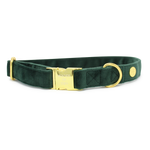 Olive Green Velvet Dog Harness