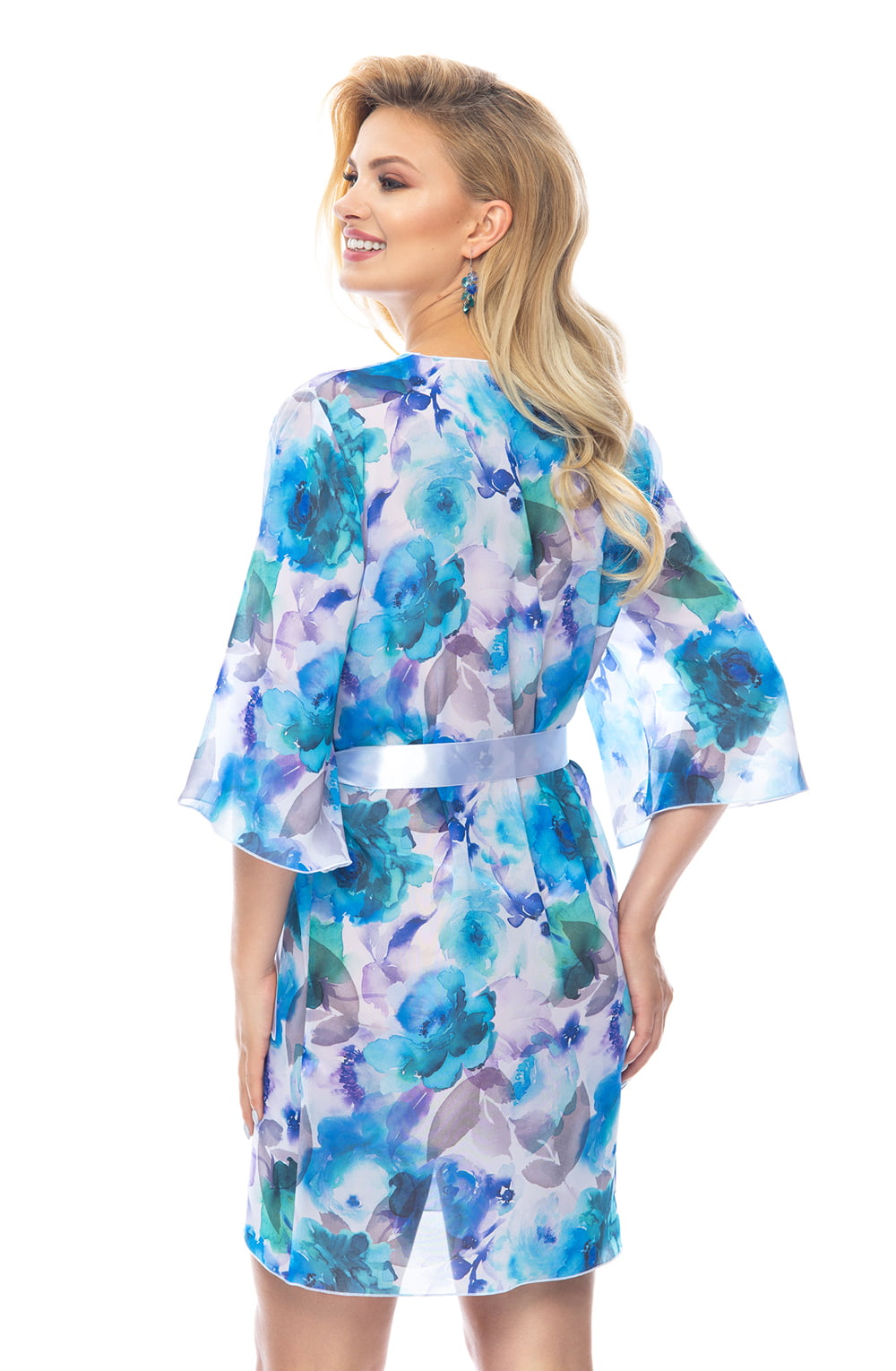 Irall Erotic Kasumi I Floral Dressing Gown Blue