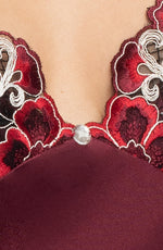 Irall Elodie Lace Satin Nightdress Plum