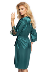 Irall Nikita Satin Dressing Gown Jade Green