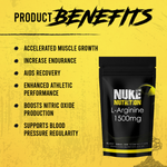 L-Arginine 1500mg High Strength Pre Workout Nitric Oxide Pump Capsules