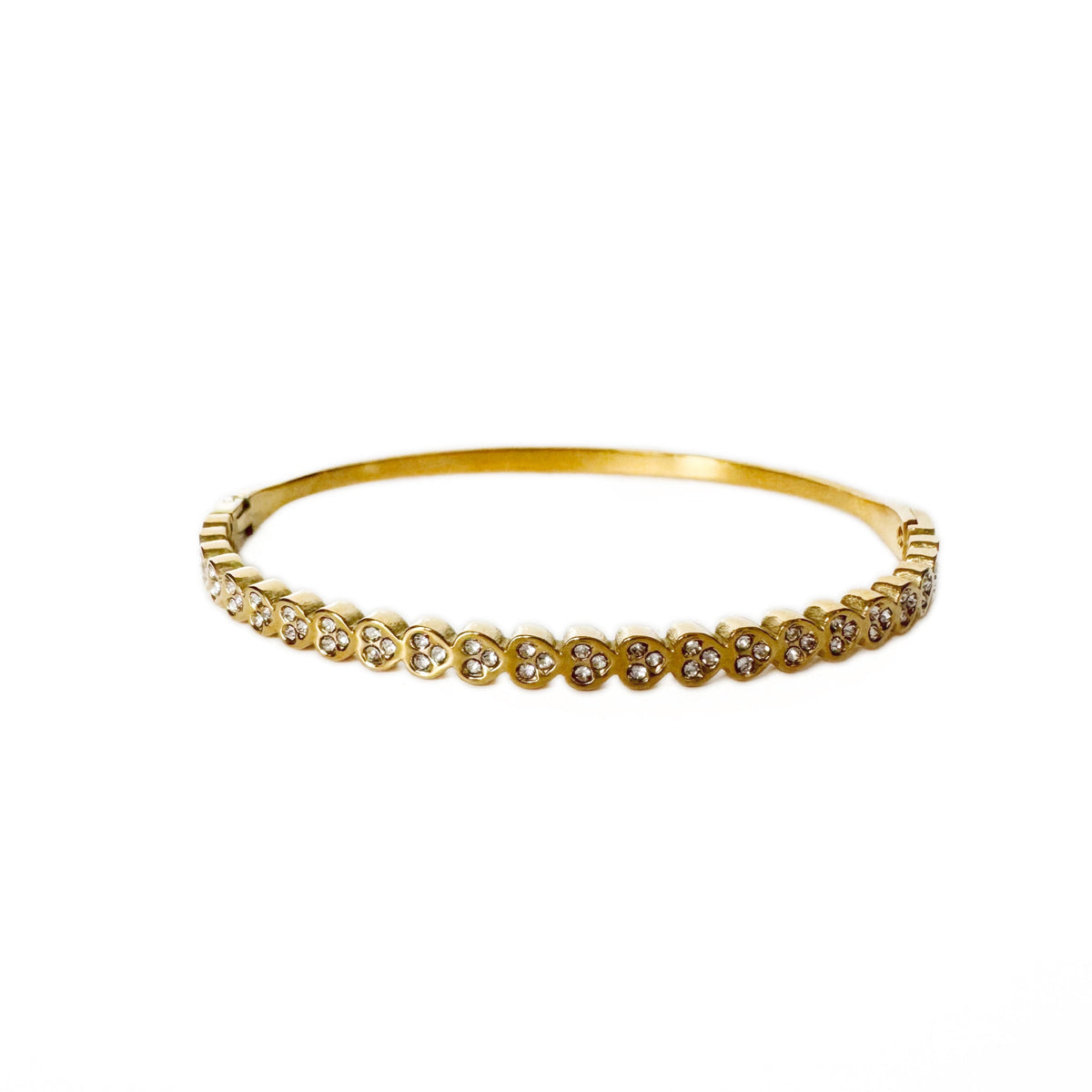 Lana Luxe 18k Gold Plated Jewelled Hinged Bracelet