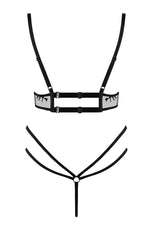 Beauty Night Leonela Delicate Lace Wet-Look Teddy Black