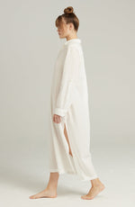 Nudea The Maxi Shirt Organic Cotton White Long Nightshirt