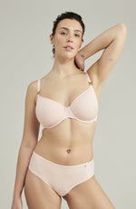 Nudea The Second Skin Stretch Mid Rise Waist Brief Blush Pink