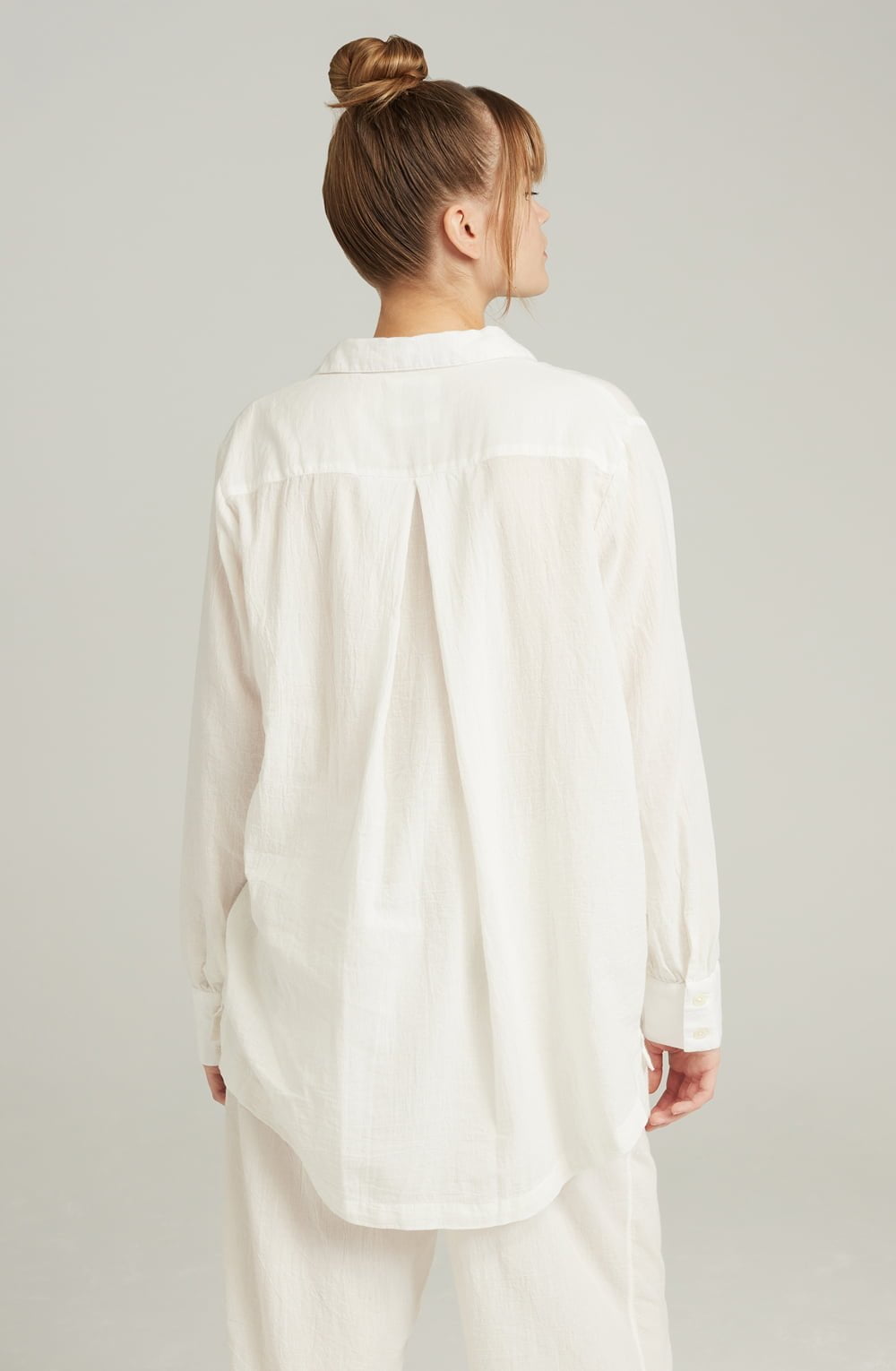 Nudea The Midi Shirt Organic Cotton White Pyjama Shirt