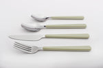 Cutlery Sets Stainless Steel Olive Green ABS Handle