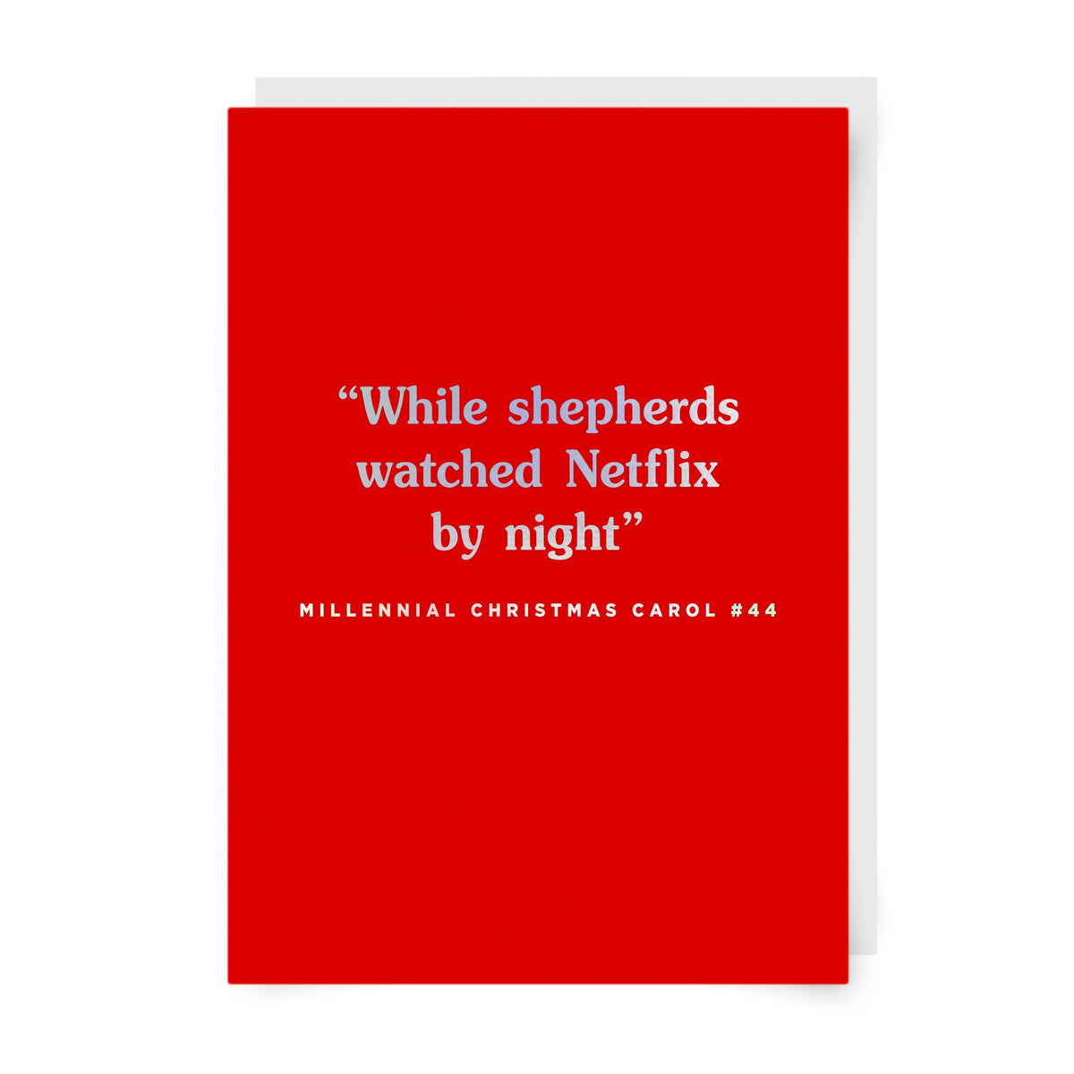 While Shepherds Watched Netflix By Night Christmas Card