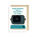 Personalised Severance MDR Birthday Card - The Numbers Are Scary - Add recipient's name and age