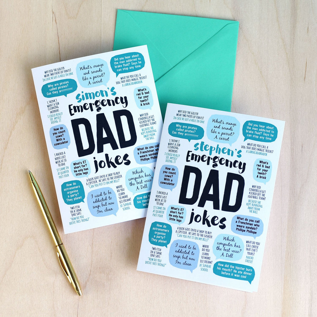 Personalised Emergency Dad Jokes® Card
